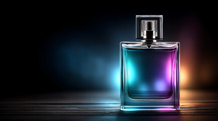 perfume bottle with neon accents