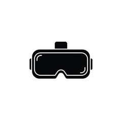 Virtual Reality Headset Silhouette Icon For Gaming And Metaverse Applications