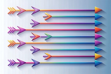 Fototapeta premium Abstract Arrows, Minimalist Graphics, Transparent Design