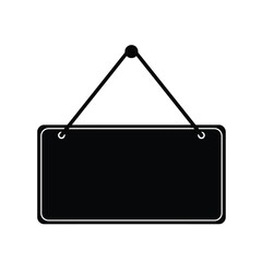 Blank Hanging Signage Vector Illustration For Advertising Message Board And Communication