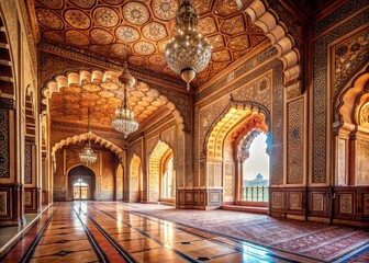 Obraz premium Badshahi Mosque Prayer Hall - Majestic Architecture