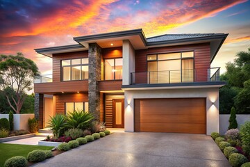 Modern House Facade, Luxury Home Design, Exterior Architecture