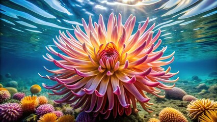 Stunning Sea Dahlia Underwater Bloom
