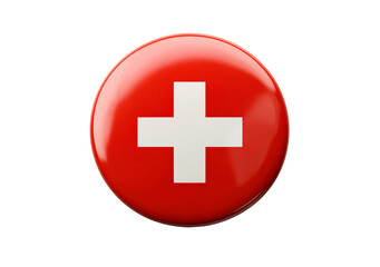 Switzerland flag icon isolated on transparent background