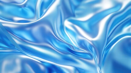 Obraz premium Elegant abstract blue background featuring shiny lines and soft silk textures. Ideal for presentations, packaging cover templates, and wallpapers. High-quality 2K resolution.