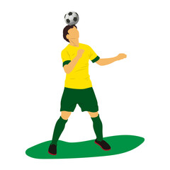 football, futsal, or soccer freestyle flat illustration.