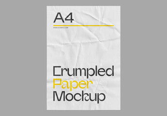 Crumpled Paper Mockup