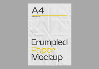 Crumpled Paper Mockup