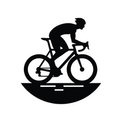 silhouette of a cyclist