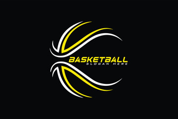 Basketball logo badge template - sports logo