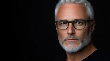 Obraz premium Mature man with eyeglasses