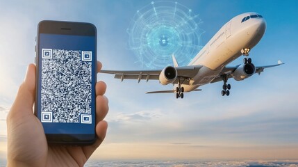 Mobile qr code scanning for air travel check-in and boarding.
