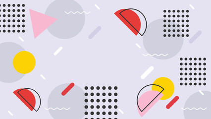 Abstract Geometric Memphis Vector for Background Slide Poster etc