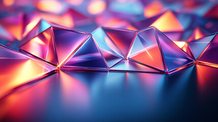 Naklejka premium Prism light reflections on black background, featuring blurred geometric shapes, soft gradients, and ethereal colorful overlay, creating a glowing and modern visual effect of sunlight refraction.