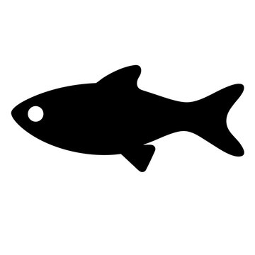recommend clip art: celestial pearl danio fish black silhouette of a moorish idol fish aquatic animal ocean life- simple black silhouette of a celestial pearl danio fish tropical sea life animal icon,