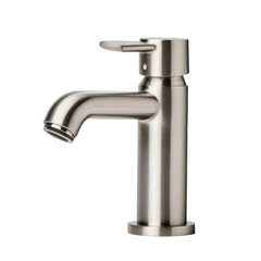 Stylish faucet design modern kitchen sanitary ware showcase minimalist environment close-up view cutout background