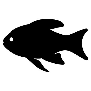 recommend clip art: kribensis fish black silhouette of a moorish idol fish aquatic animal ocean life- simple black silhouette of a kribensis fish tropical sea life animal icon,
