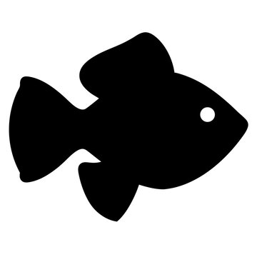 recommend clip art: molly fish black silhouette of a moorish idol fish aquatic animal ocean life- simple black silhouette of a molly fish tropical sea life animal icon,