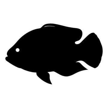 recommend clip art: oscar fish  black silhouette of a moorish idol fish aquatic animal ocean life- simple black silhouette of a oscar fish  tropical sea life animal icon,