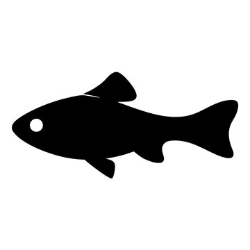 recommend clip art: platy fish black silhouette of a moorish idol fish aquatic animal ocean life- simple black silhouette of a platy fish tropical sea life animal icon,