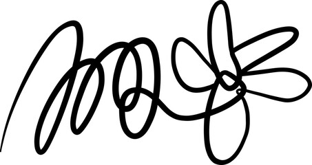 Clustered Petals with Tight Spiral Flower Scribble