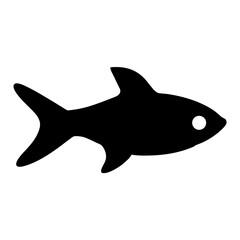 rummy nose tetra fish black silhouette of a moorish idol fish aquatic animal ocean life- simple black silhouette of a rummy nose tetra fish tropical sea life animal icon,