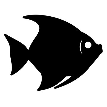 recommend clip art: rummy nose tetra fish black silhouette of a moorish idol fish aquatic animal ocean life- simple black silhouette of a rummy nose tetra fish tropical sea life animal icon,