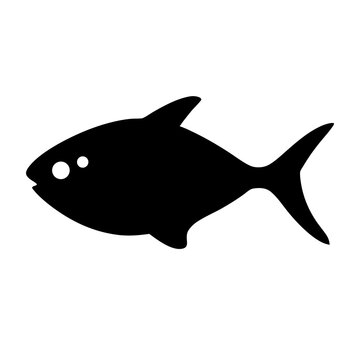 recommend clip art: silver dollar fish black silhouette of a moorish idol fish aquatic animal ocean life- simple black silhouette of a silver dollar fish tropical sea life animal icon,
