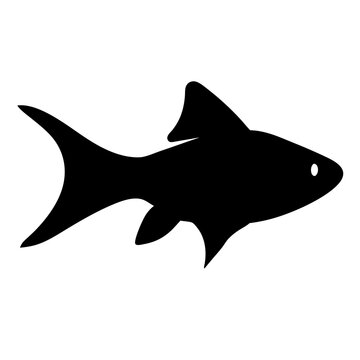 recommend clip art: swordtail fish black silhouette of a moorish idol fish aquatic animal ocean life- simple black silhouette of a swordtail fish tropical sea life animal icon,