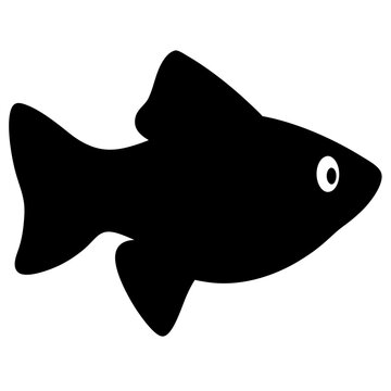 recommend clip art: zebra danio fish black silhouette of a moorish idol fish aquatic animal ocean life- simple black silhouette of a zebra danio fish tropical sea life animal icon,
