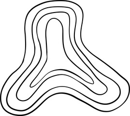 Tri-Lobed Contour Shape with Deep Center Layer