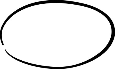 Soft Horizontal Oval Scribble with Incomplete Edge