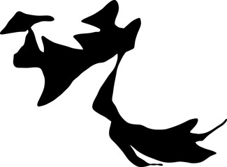 Sharp abstract blot with pointed extensions