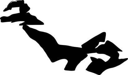 Chaotic brush stroke with stacked abstract flow