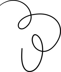 Gentle wave shaped line with flowing rhythm