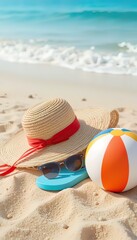 Obraz premium Relaxing Beach Essentials