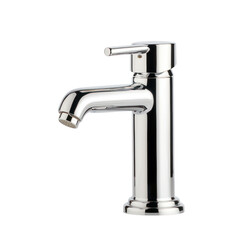 Modern sanitary ware faucet design cutout background stylish bathroom environment close-up view