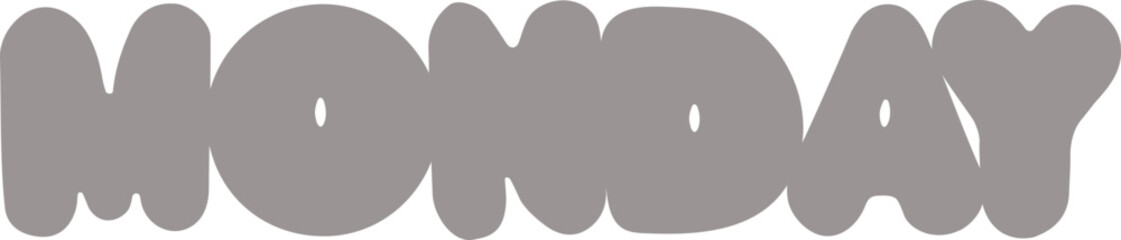 Monday Bubble Balloon Letters