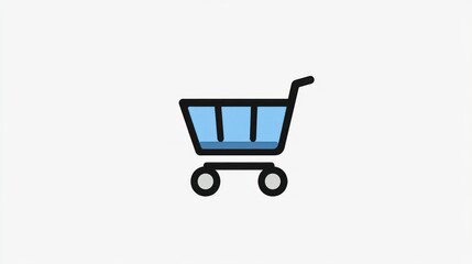 Shopping Cart Icon Minimalist Design for Ecommerce Online Shopping Retail and Business Web