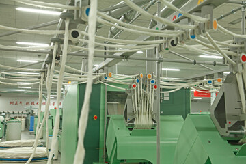 Cotton group in spinning production line factory