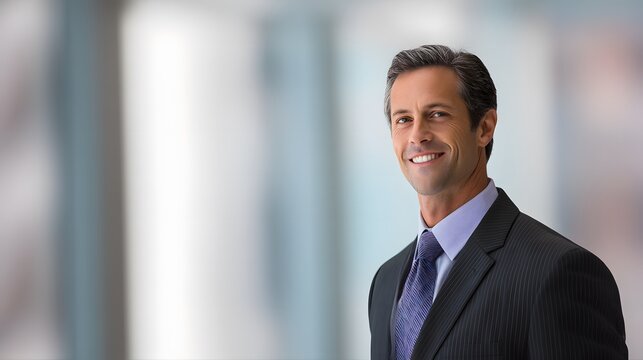 Confident financial advisor in professional attire, representing trust and expertise in wealth management