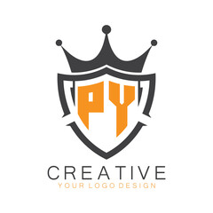 initial monogram with letter creative logo