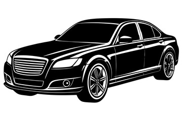 Fototapeta premium black and white car