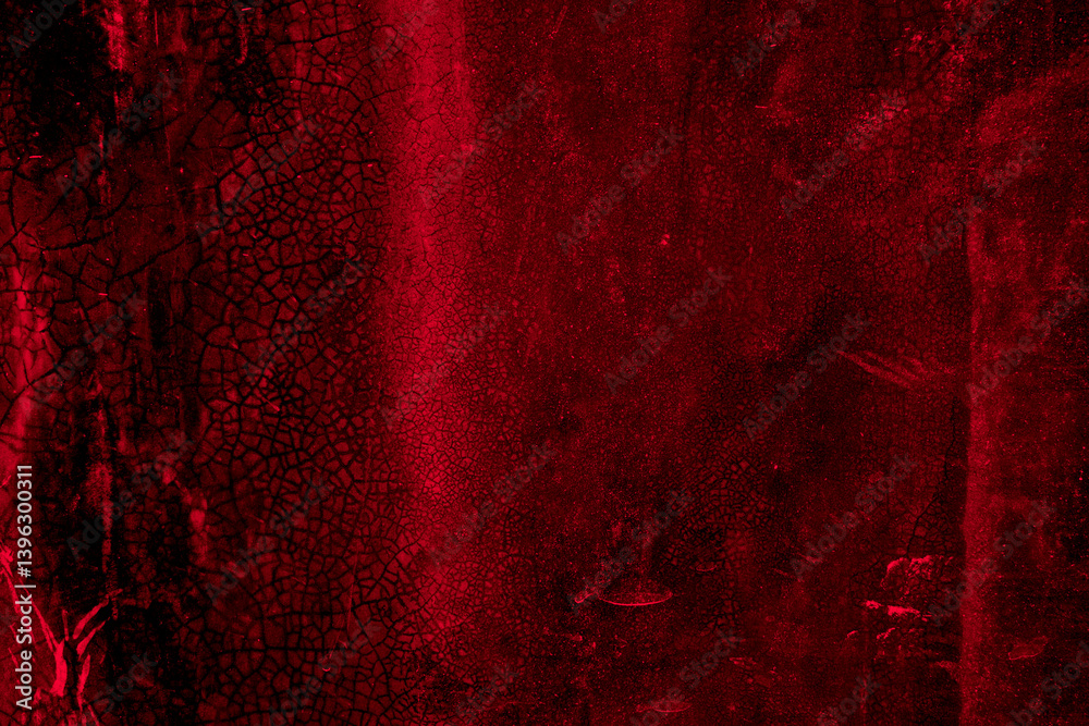 Poster Old wall texture cement black red  background abstract dark color design are light with white gradient background.