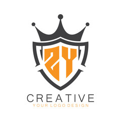 initial monogram with letter creative logo