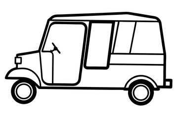 auto rickshaw  silhouette vector