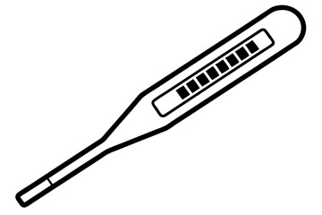 digital thermometer  silhouette vector