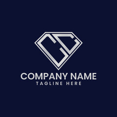 Obraz premium Simple Letter Logo in Diamond Frame