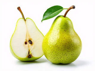 pears on a white
