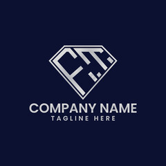 Obraz premium Simple Letter Logo in Diamond Frame